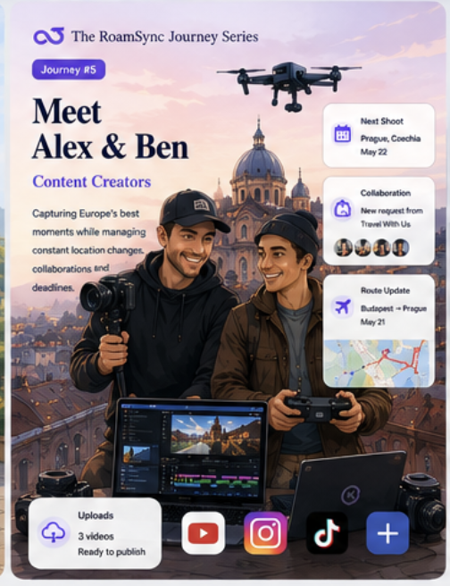 Alex & Ben's journey card
